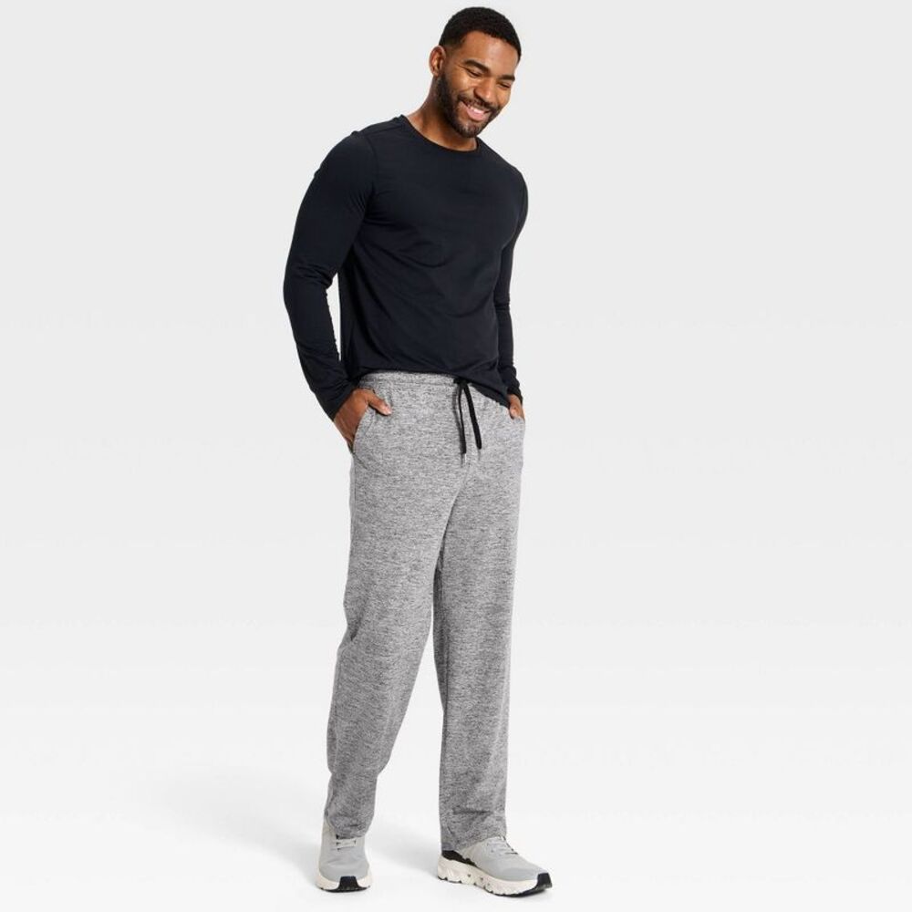 Men's Soft Stretch Pants - All In Motion Heather Gray S - Picture 3 of 3